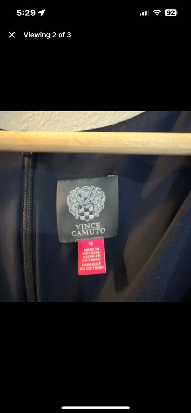 Vince Camuto Women's Black Tie-Front Wide-Leg V-Neck Sleeveless Jumpsuit Size 16 - Picture 3 of 4